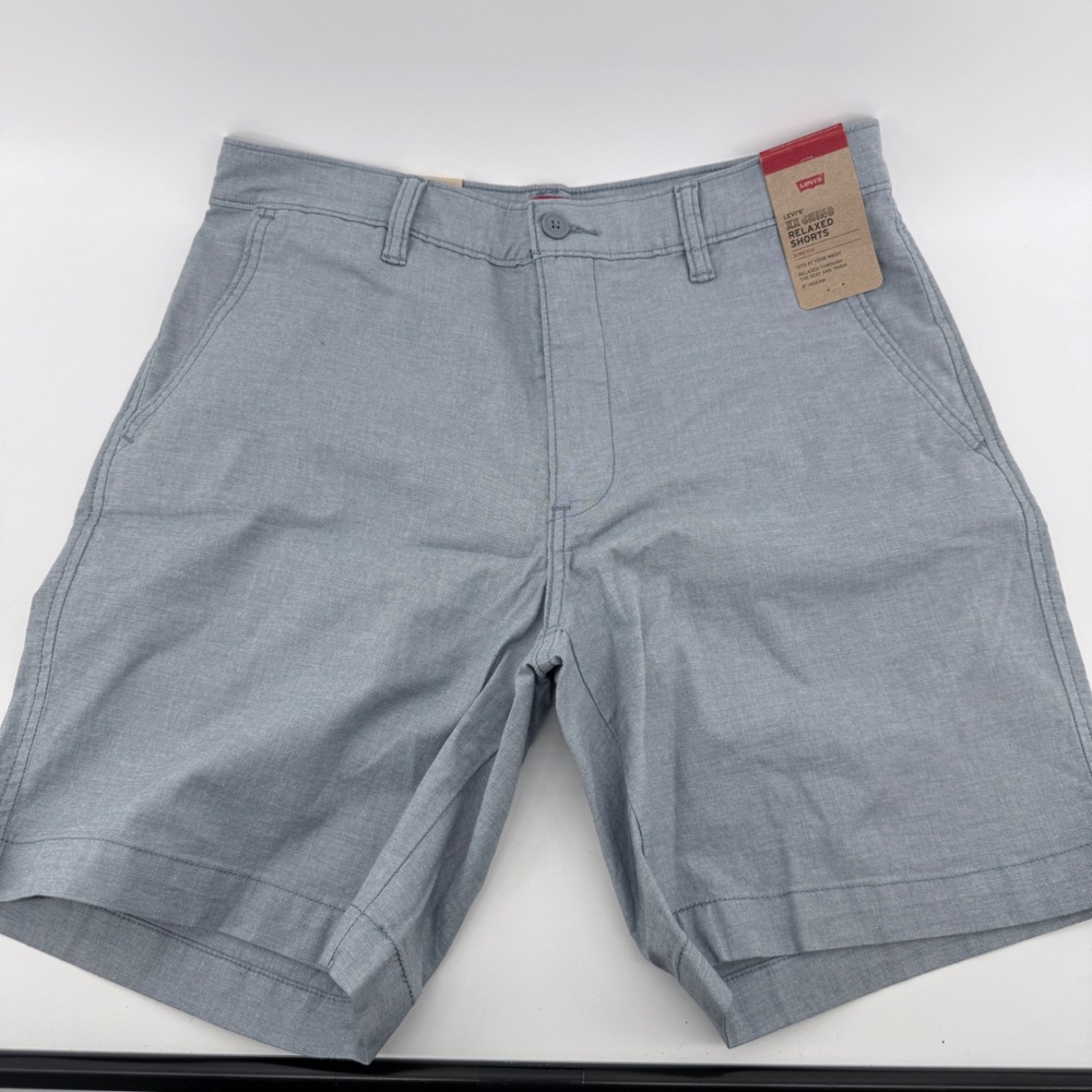 Levi's XX Chino Shorts Mens 31 Relaxed Fit Stretch Cotton Blue Solid